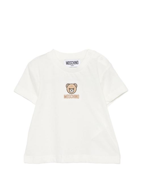 T-shirt unisex Moschino Baby bianca con logo MOSCHINO BABY | MYM047LAA2310063